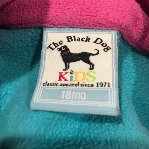 The Black Dog Kids Blue Quarter-Zip Fleece Pullover Size 18 months - Picture 12 of 12